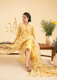 Qalamkar Qlinekari Luxury Lawn'24 SQ-12 ZHAIN - Mohsin Saeed Fabrics