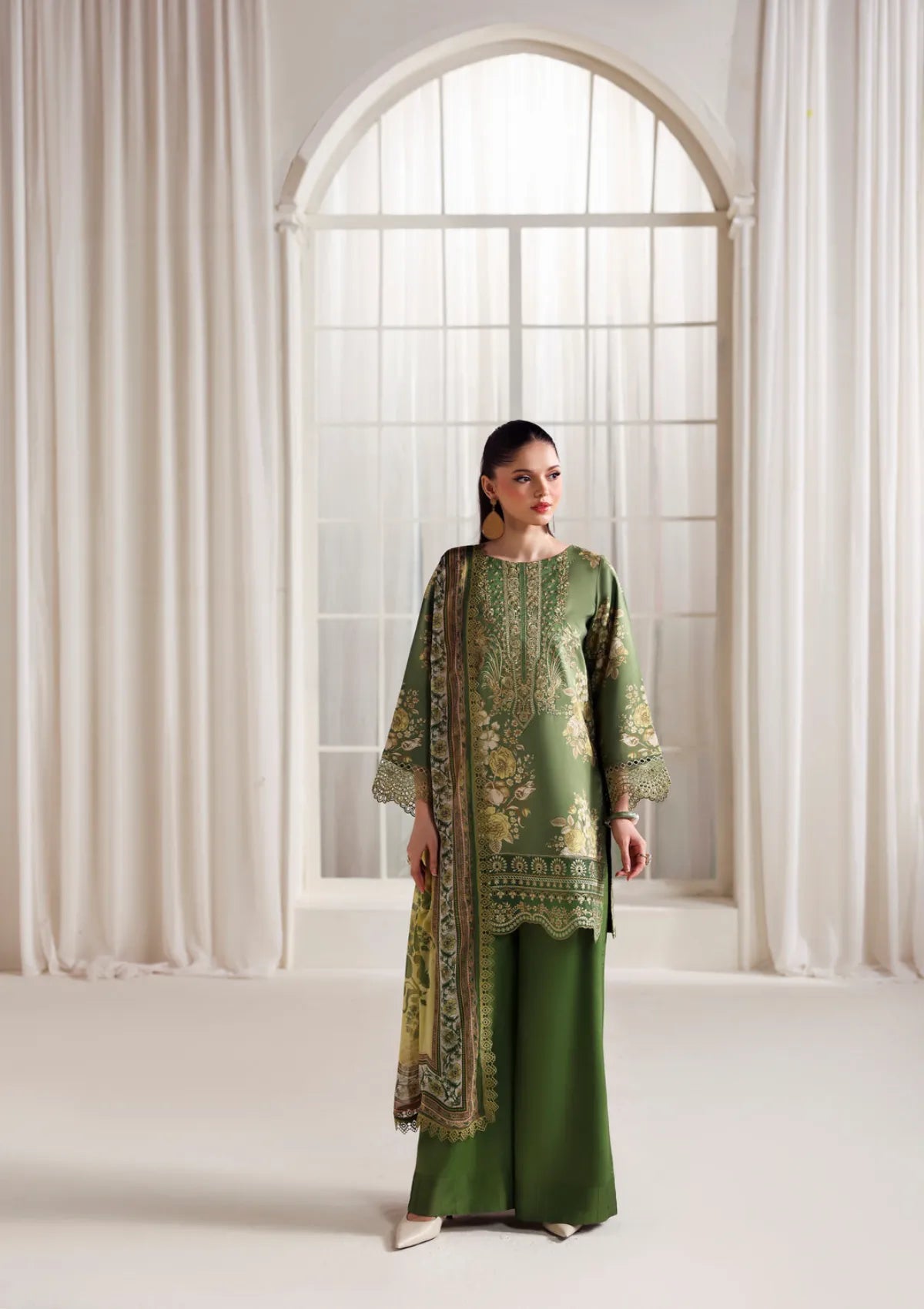 Naqsh Zyrah Fall Winter'25 FERN GREEN - 00181