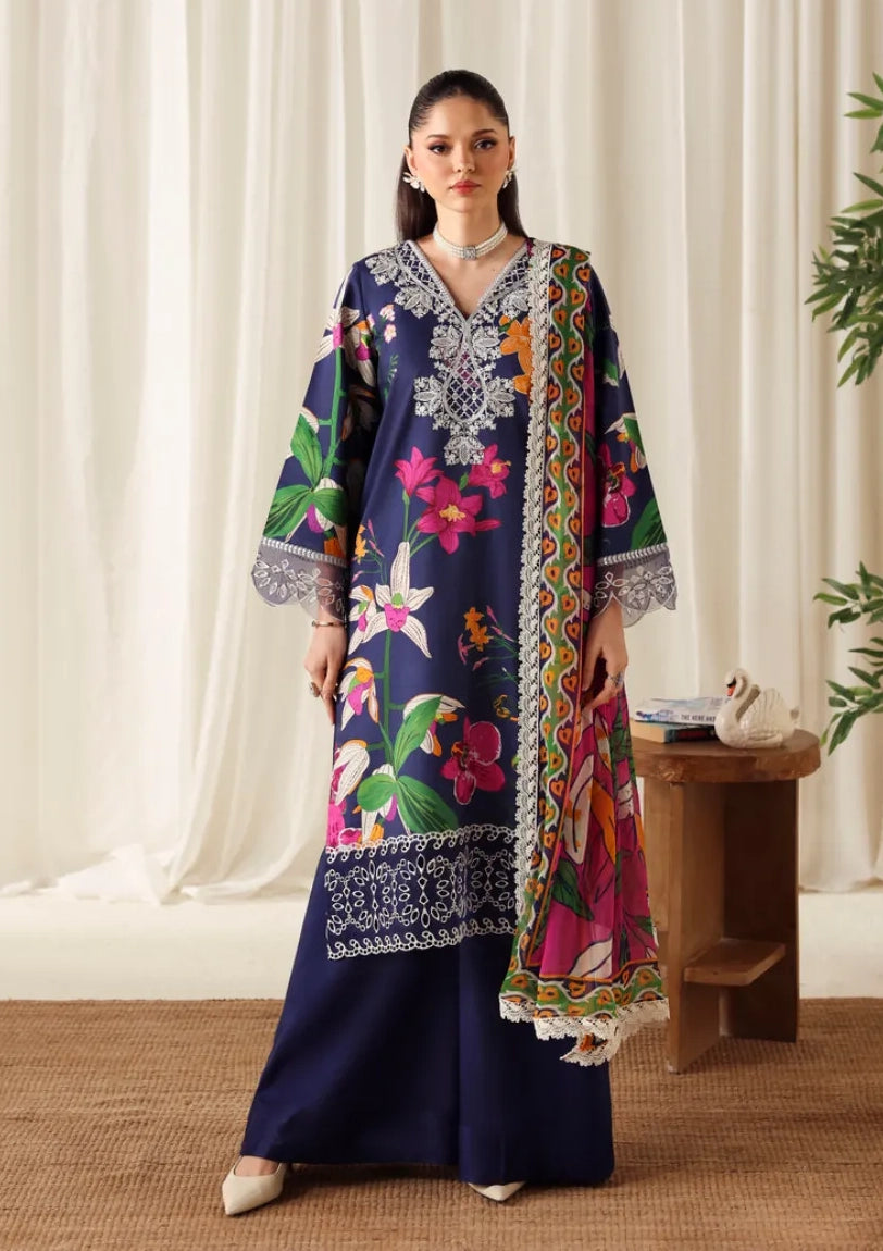 Naqsh Zyrah Fall Winter'25 DARK BLUE - 00190