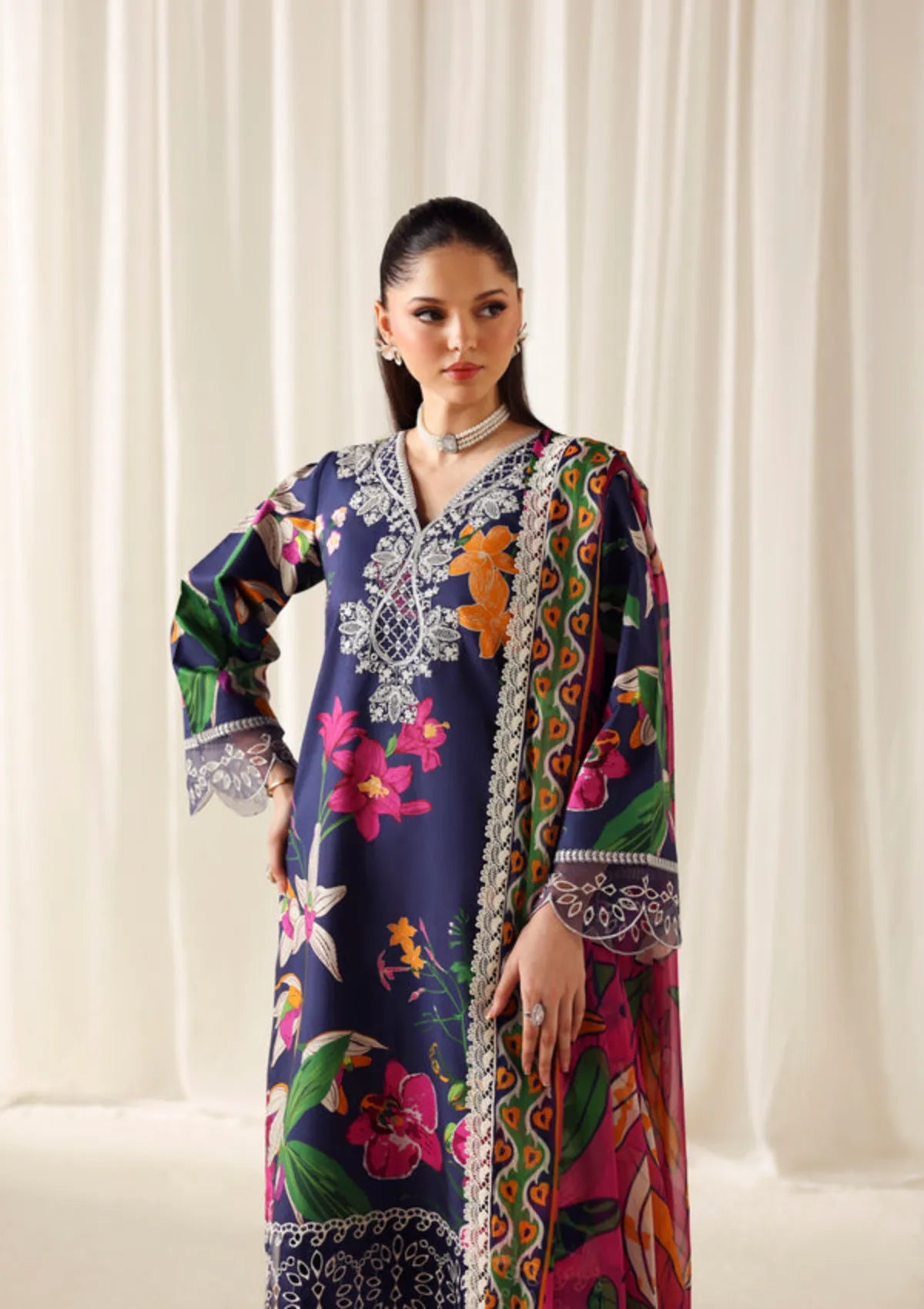 Naqsh Zyrah Fall Winter'25 DARK BLUE - 00190