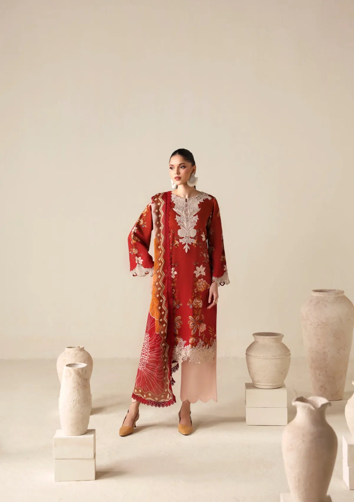 Naqsh Zyrah Fall Winter'25 LUST RED - 00188