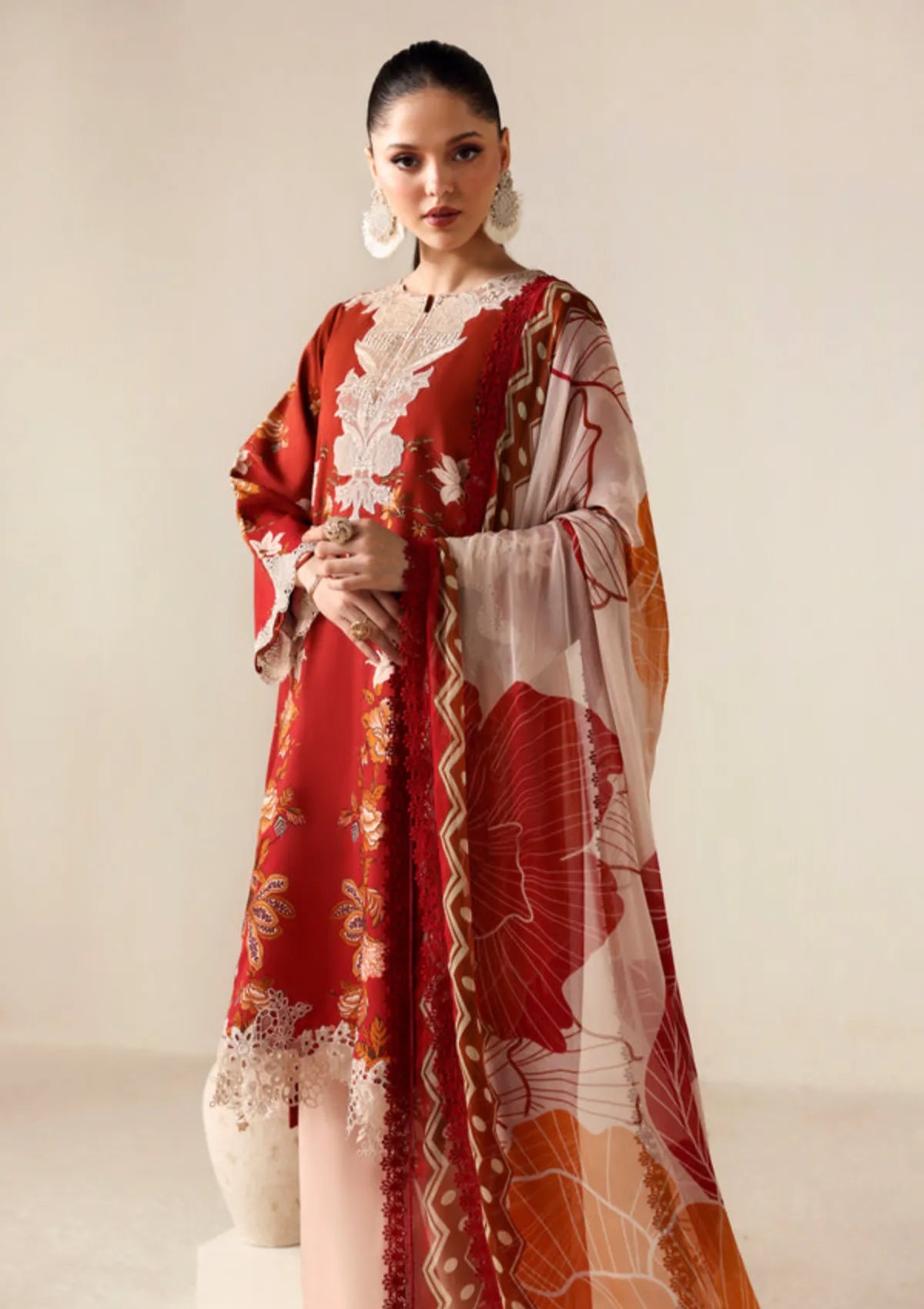 Naqsh Zyrah Fall Winter'25 LUST RED - 00188