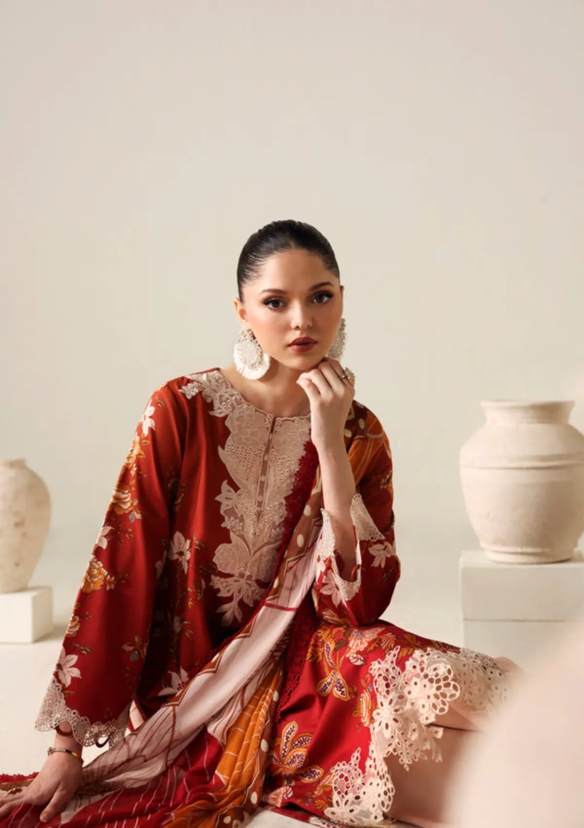 Naqsh Zyrah Fall Winter'25 LUST RED - 00188