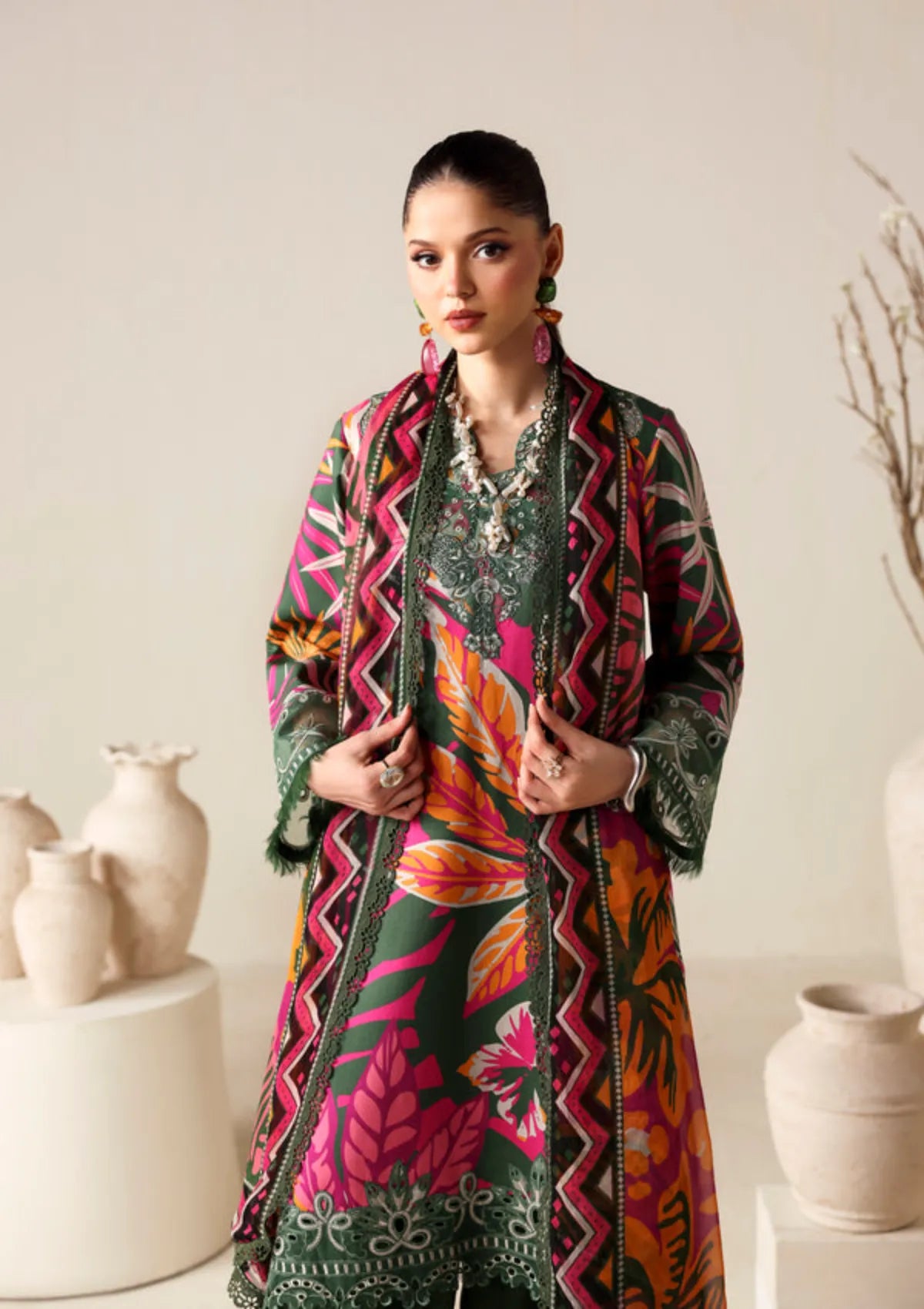Naqsh Zyrah Fall Winter'25 DARK GREEN- 00185