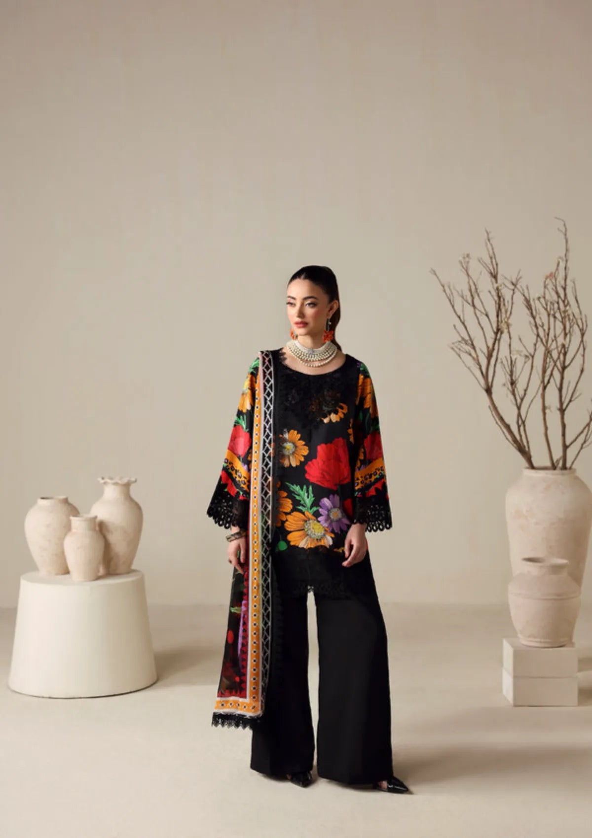 Naqsh Zyrah Fall Winter'25 BLOOM BLACK - 00184