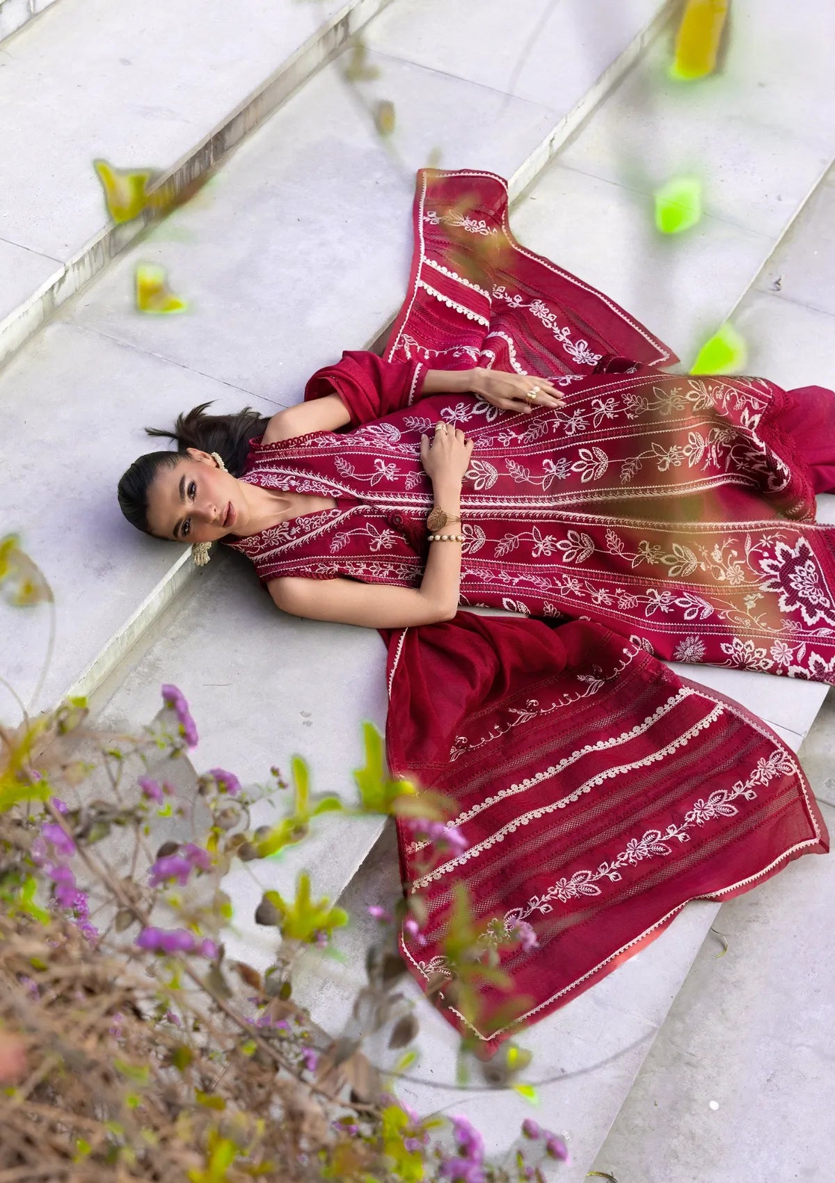 Flow By Crimson Lawn'26 D5A A HANDMADE TALE