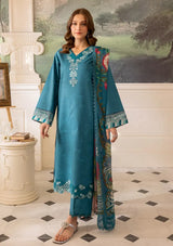 Farasha Seraya Emb Lawn'24 D-08 PERIWINKLE - Mohsin Saeed Fabrics