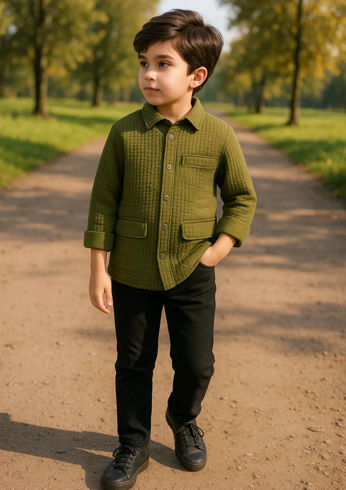 mohsin-saeed-fabrics-affordable-luxury-outfits-for-daily-formal-and-wedding-wear-This-product-is-from-baba-shirt-green-is-available-on-Mohsin-saeed-fabrics-website.