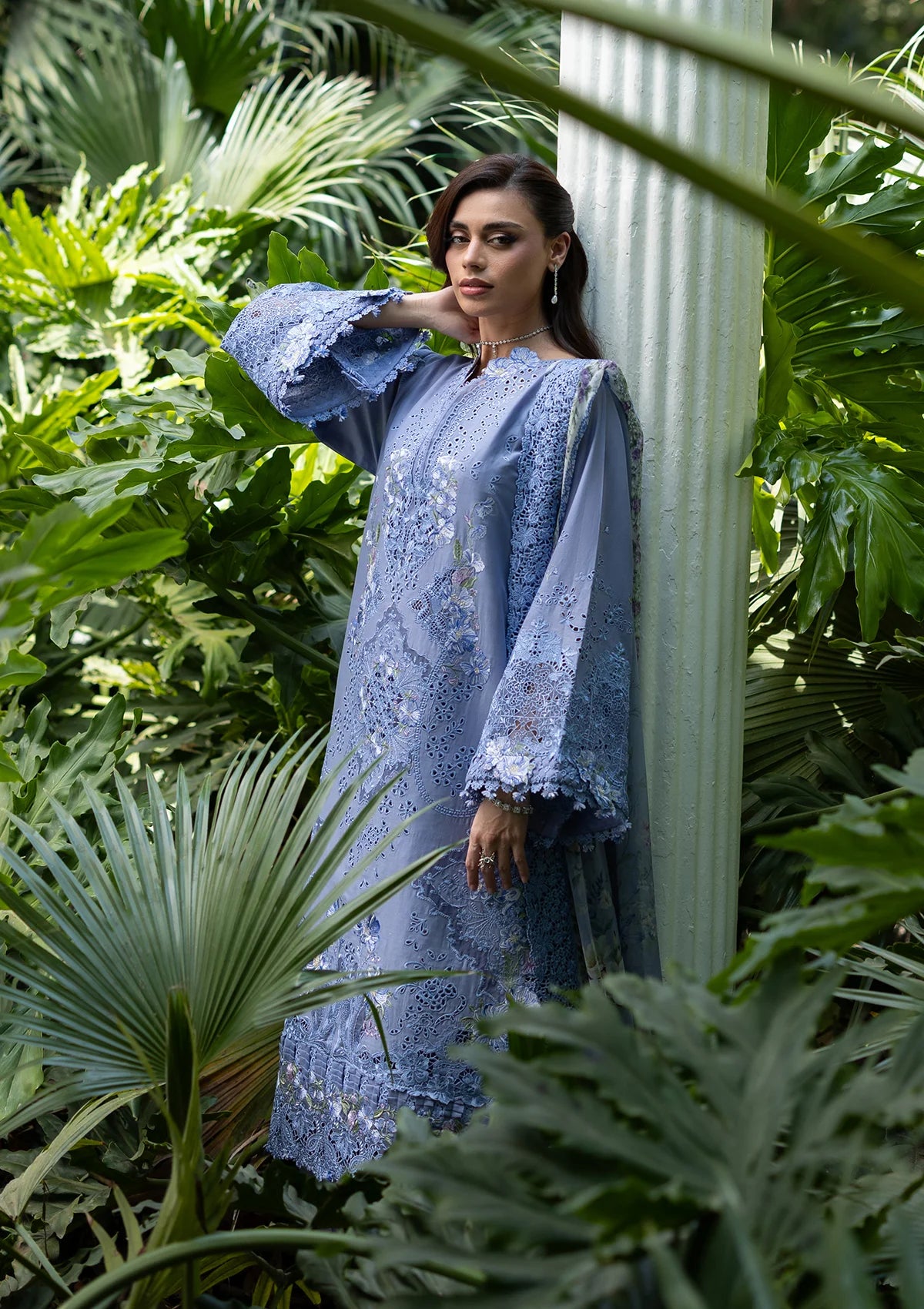 Elaf Luxury Lawn Vol-2'26 ELQ-2B LAVENDER LUXE