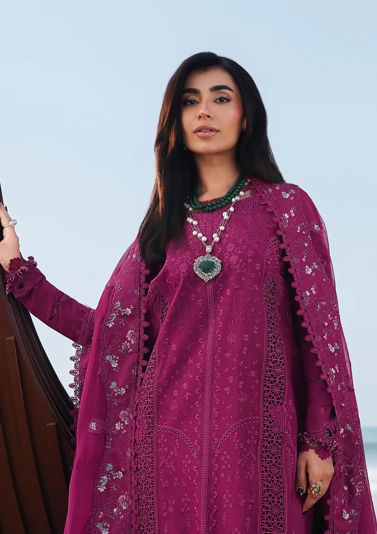 Qalamkar Sahil Luxury Lawn‘26 SA-01 Zara