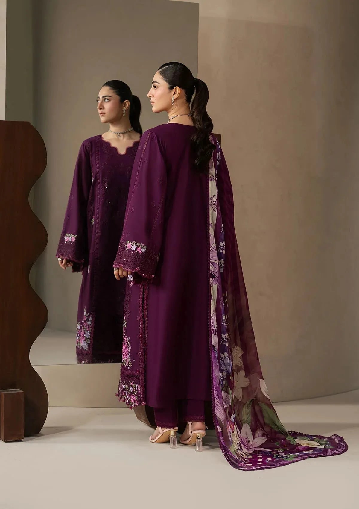 Elaf E-Craft Chikankari Lawn'26 EHC-2B CASSIS