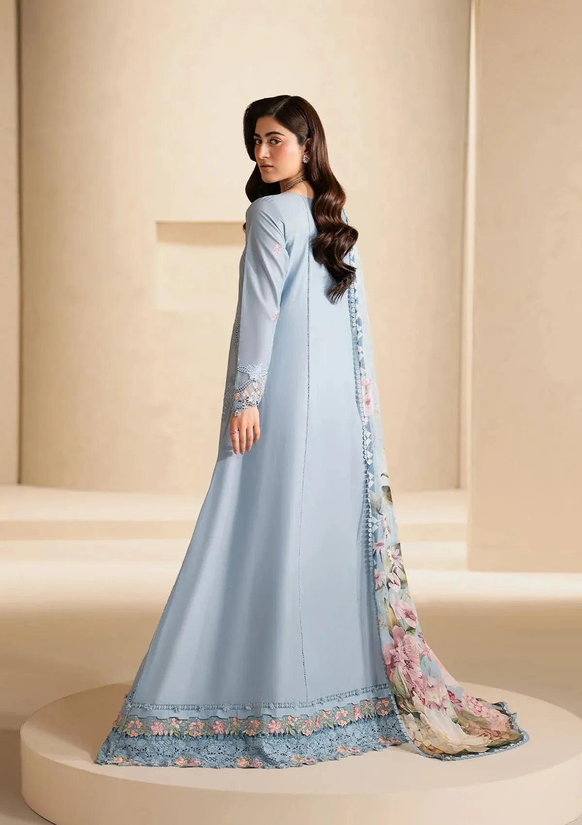 Elaf E-Craft Chikankari Lawn'26 EHC-5B PACIFIC