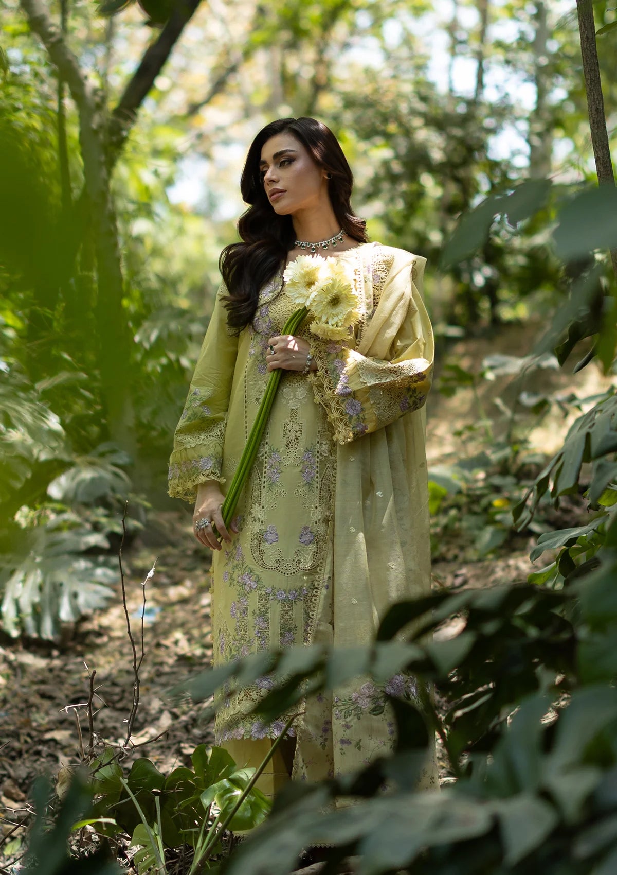 Elaf Luxury Lawn Vol-2'26 ELQ-7A BUTTER YELLOW