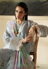 Nureh Maya Embroidered Lawn'24 NS-145 - Mohsin Saeed Fabrics