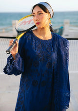 Nureh Eid Escape Luxury Lawn'24 NE-90 BLUME - Mohsin Saeed Fabrics