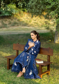 Elaf Luxury Lawn'26 ELY-4B BLUE BELLE