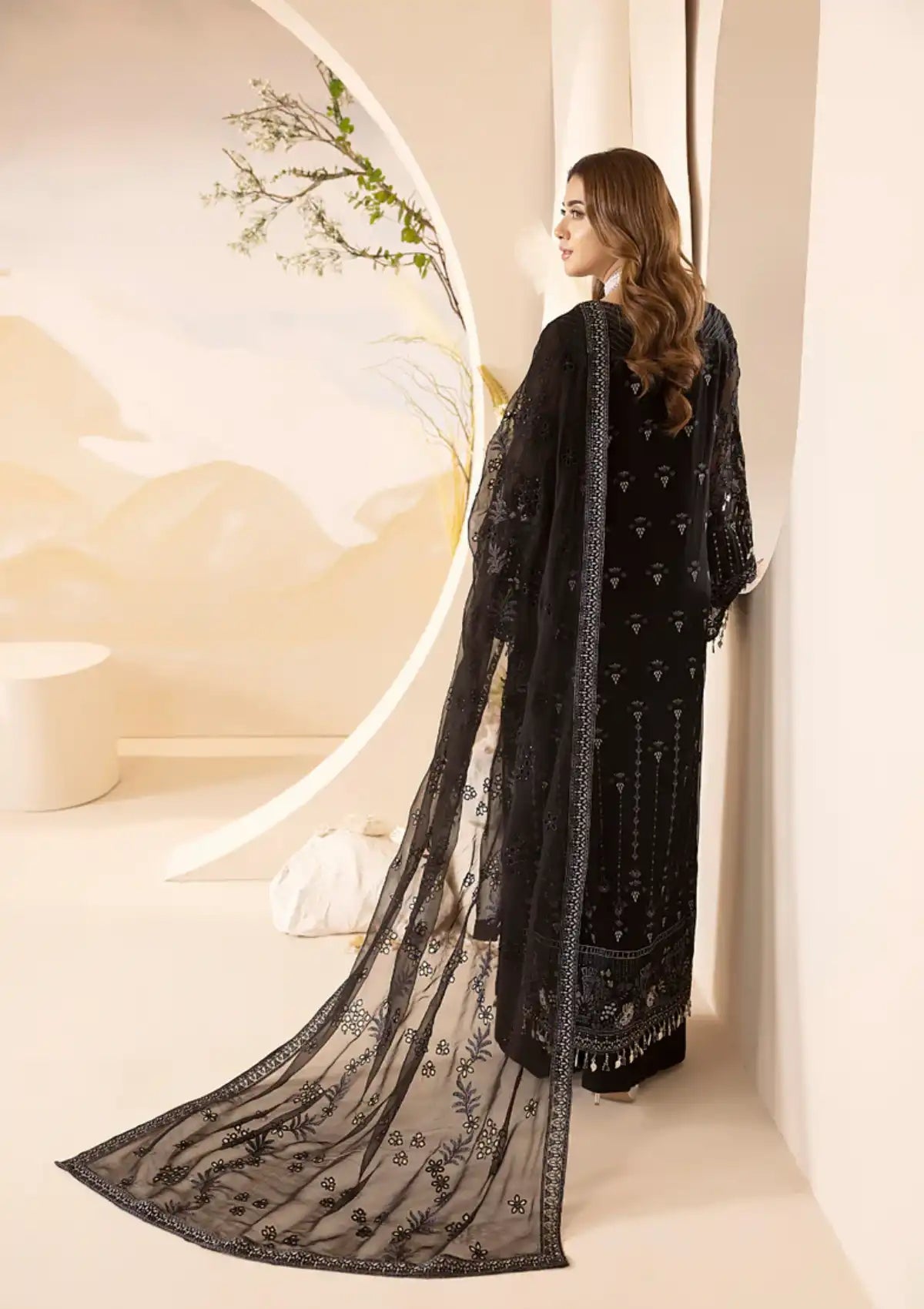 Lavish Pareesa Luxury Chiffon'24 D-03 RAVEN