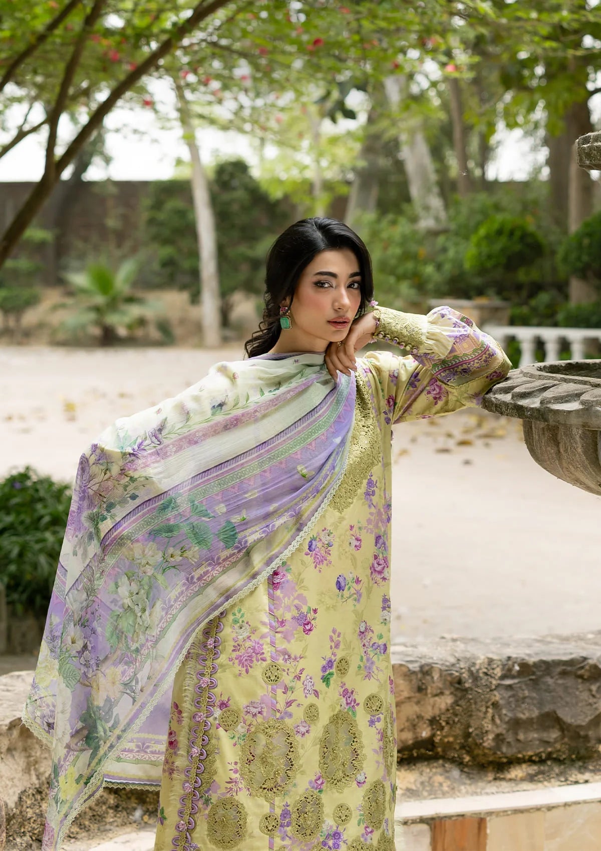 Elaf Signature Emb Prints Vol'II'26 ESG-8A OLIVIA