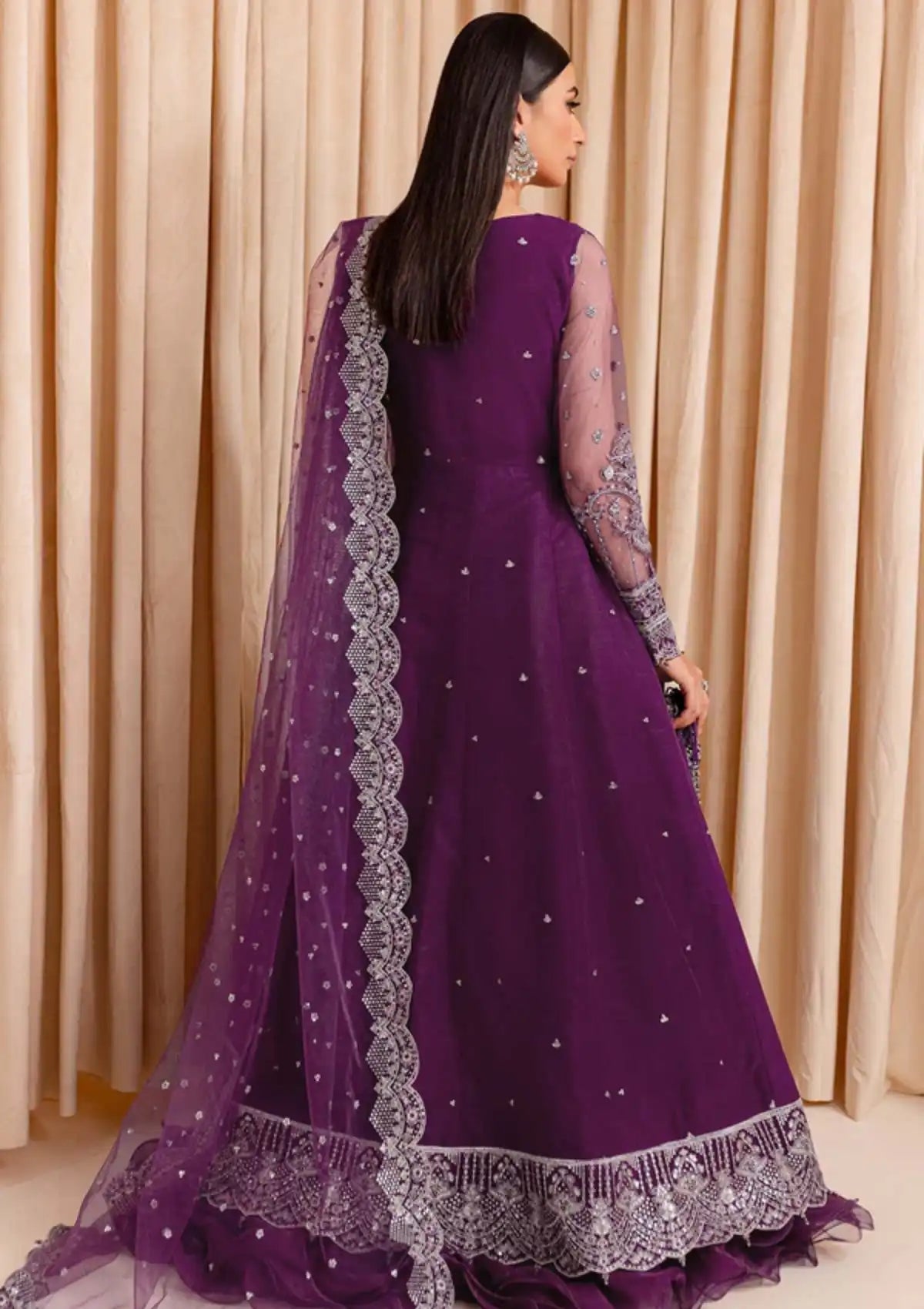 Farasha Lumiere Festive Formals'24 D-08 PLUM PASSION