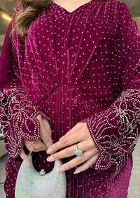 Sidra Fahad Velvet'25 SF - 293  Maroon