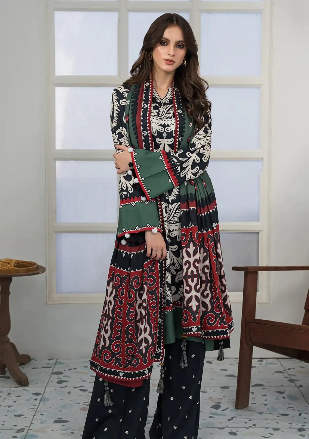 Jazmin Winter Unstitched'23 UWP-0033 - Mohsin Saeed Fabrics