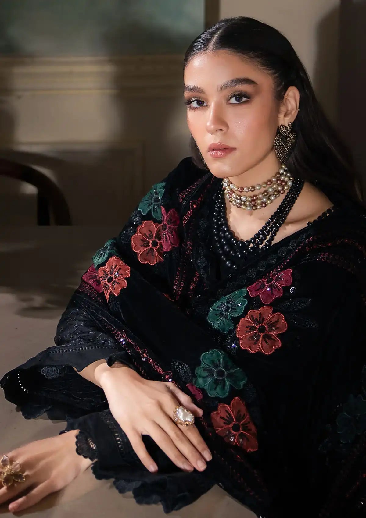 Nureh Exclusive Leather Peach'23 NE-72 BRAZILA - Mohsin Saeed Fabrics
