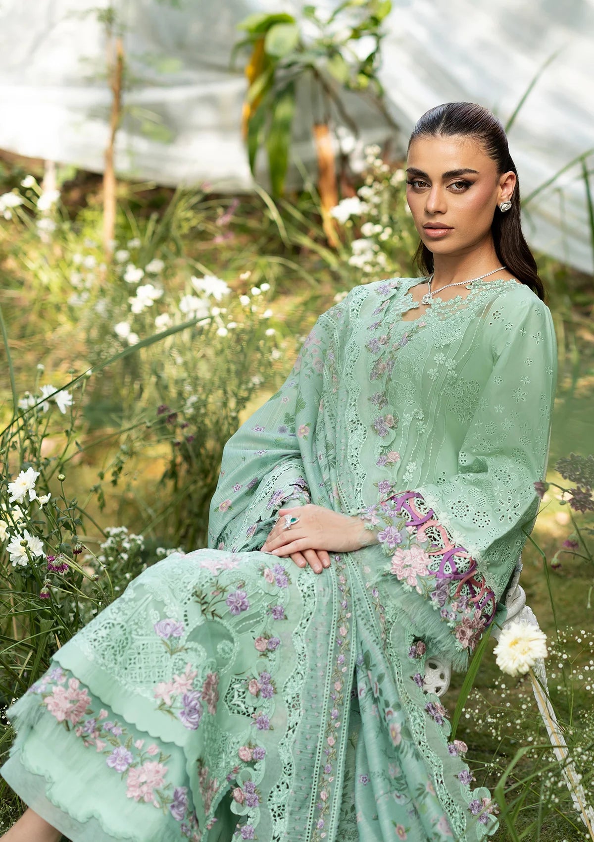 Elaf Luxury Lawn Vol-2'26 ELQ-3A DAISY CHAIN