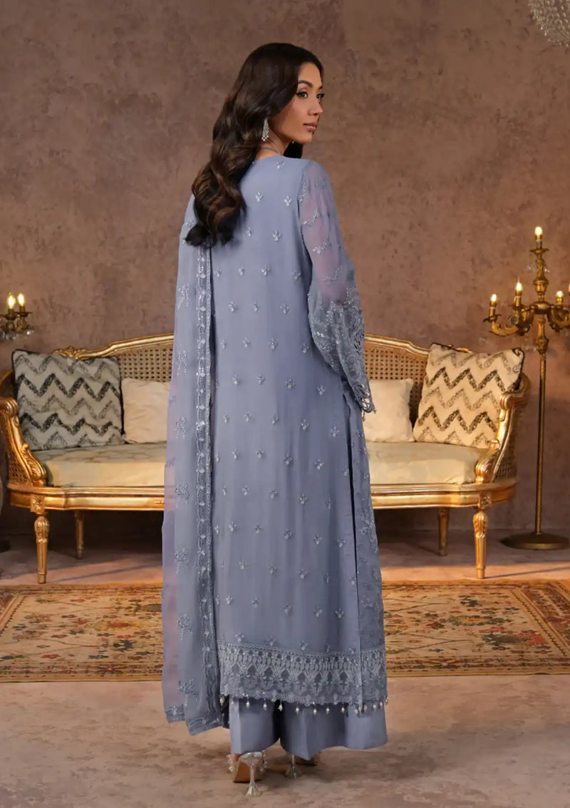 Lavish Zebaish Luxury Chiffon'24 D-01 Periwinkle