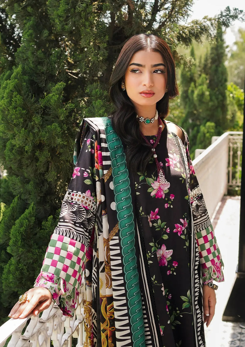 Elaf Prints Lawn Collection'24 EEP-02A-Dark Floral