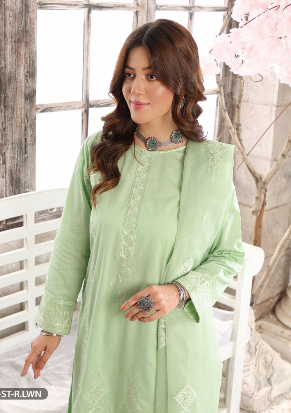 ShaPosh Casual Pret (1016-ST-R.LWN) - Mohsin Saeed Fabrics