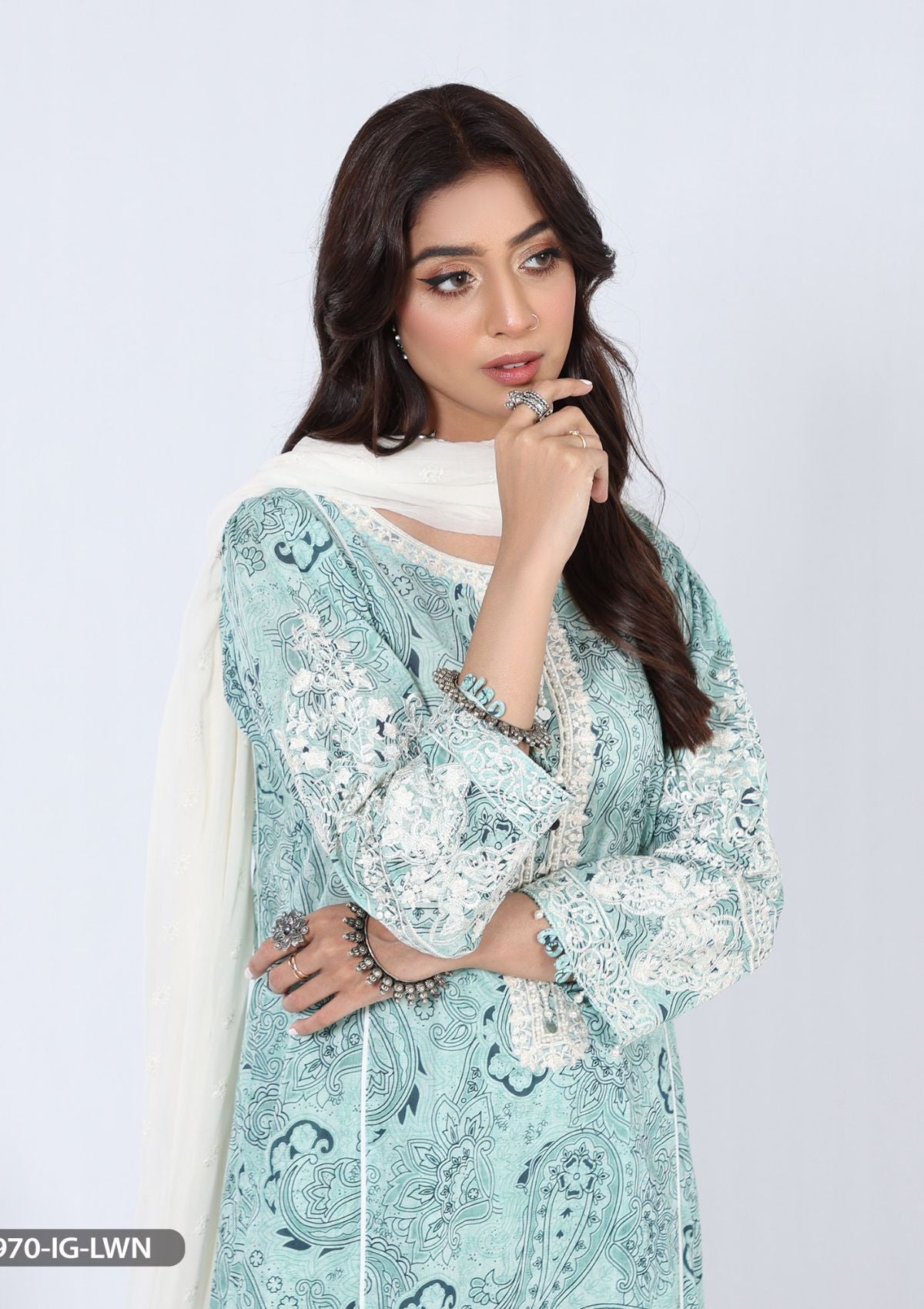 ShaPosh Casual Pret (15966-IG-LWN) - Mohsin Saeed Fabrics