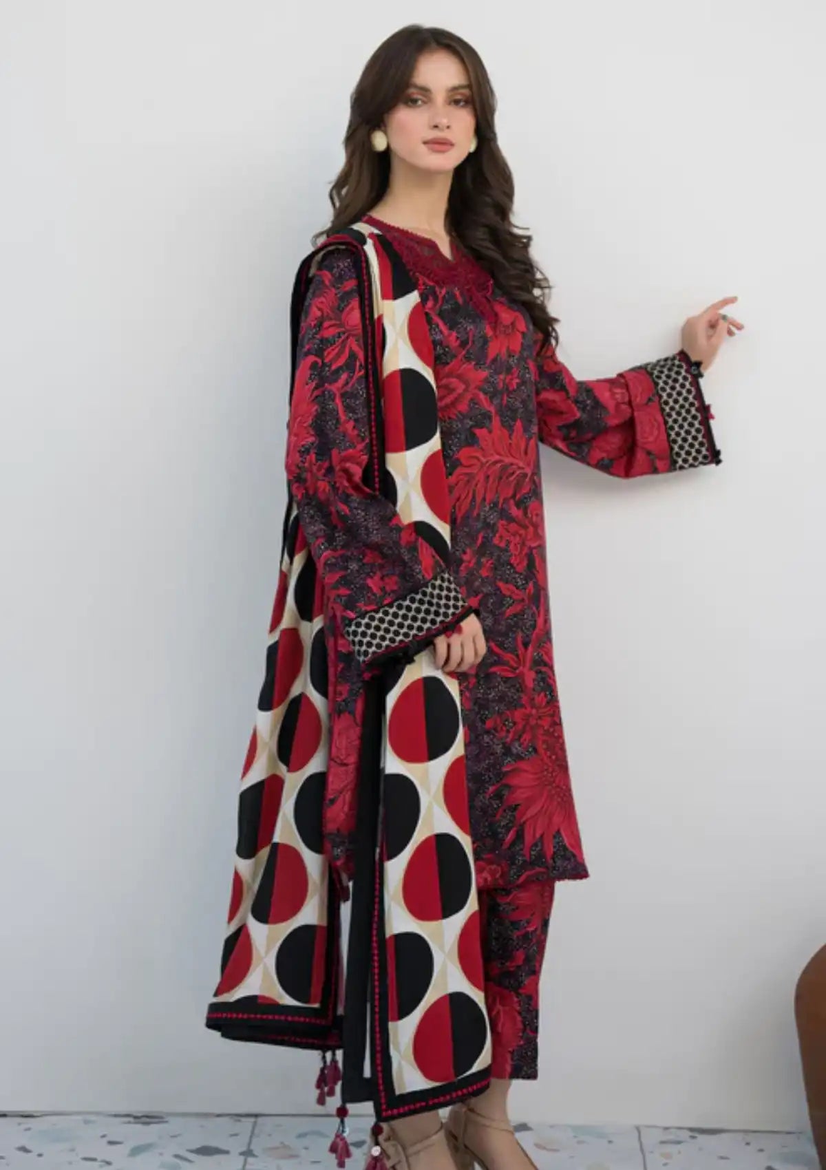 Jazmin Winter Unstitched'23 UWP-0026 - Mohsin Saeed Fabrics