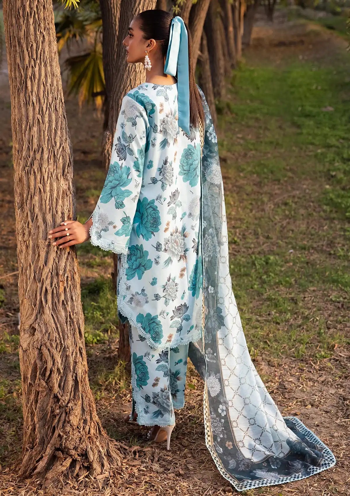 Alizeh Sheen Prints'24 Vol-02 AF-6019-BLUET - Mohsin Saeed Fabrics