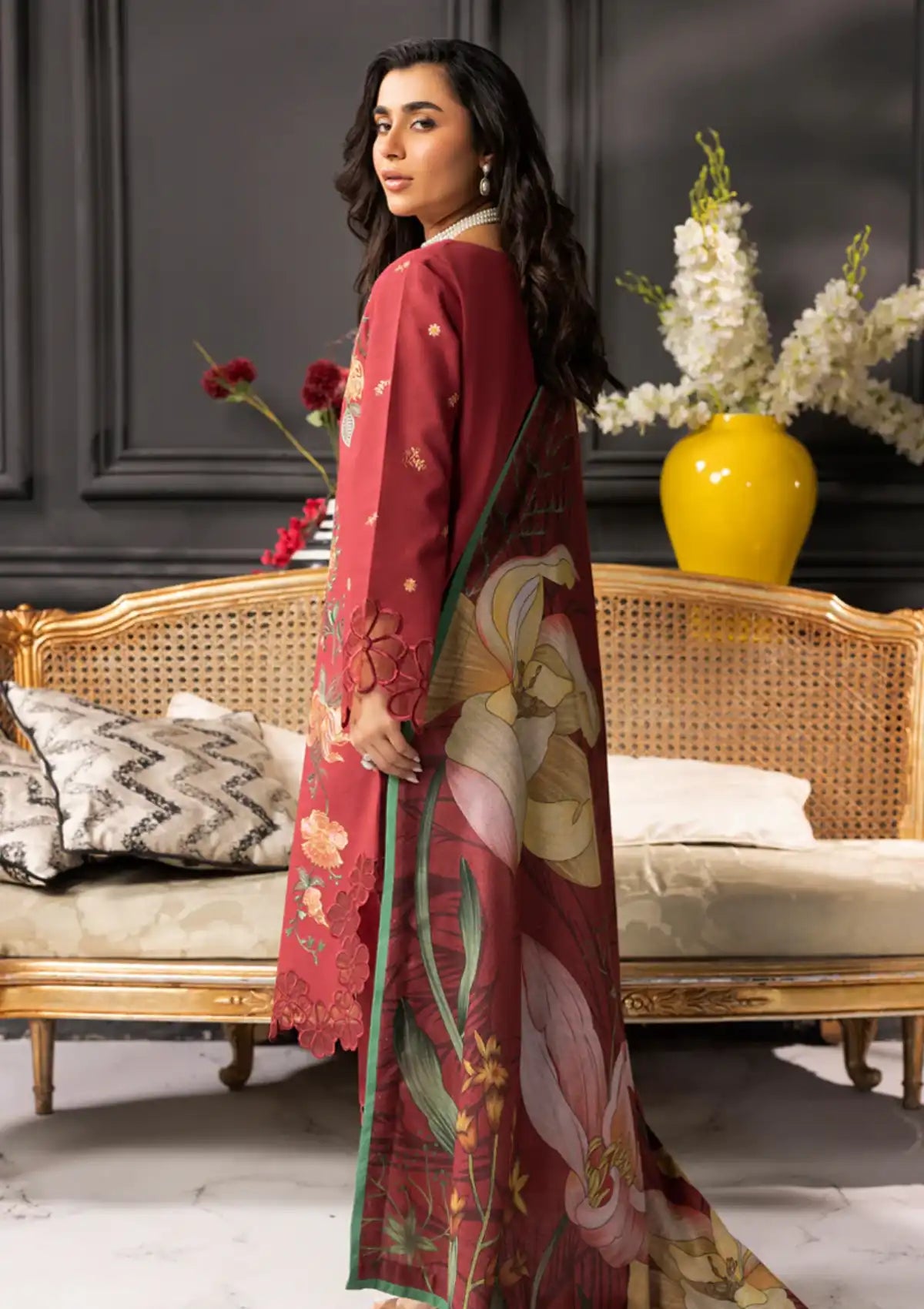 Rang Rasiya Carnation Khaddar'23 D-03 AMALA - Mohsin Saeed Fabrics