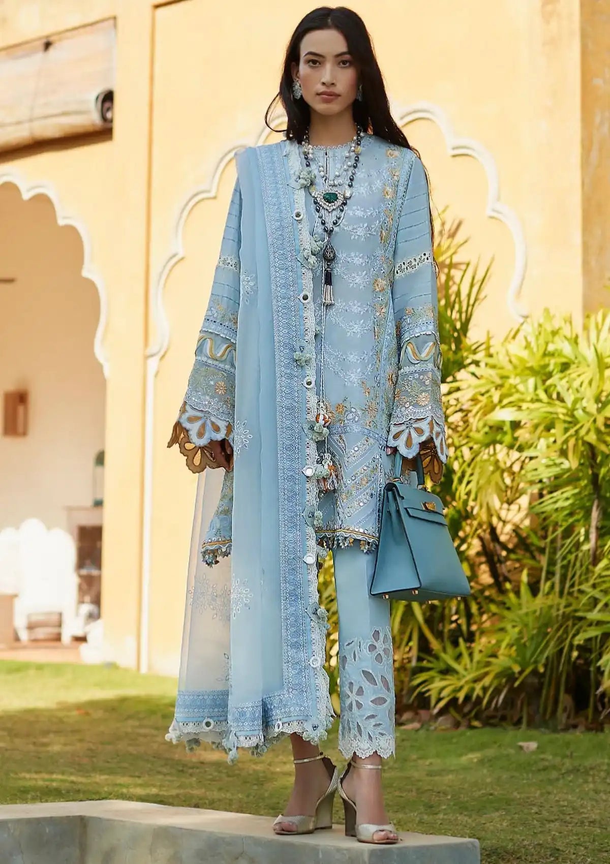 Elan Luxury Lawn'23 (ELR-01-A) IRA - Mohsin Saeed Fabrics