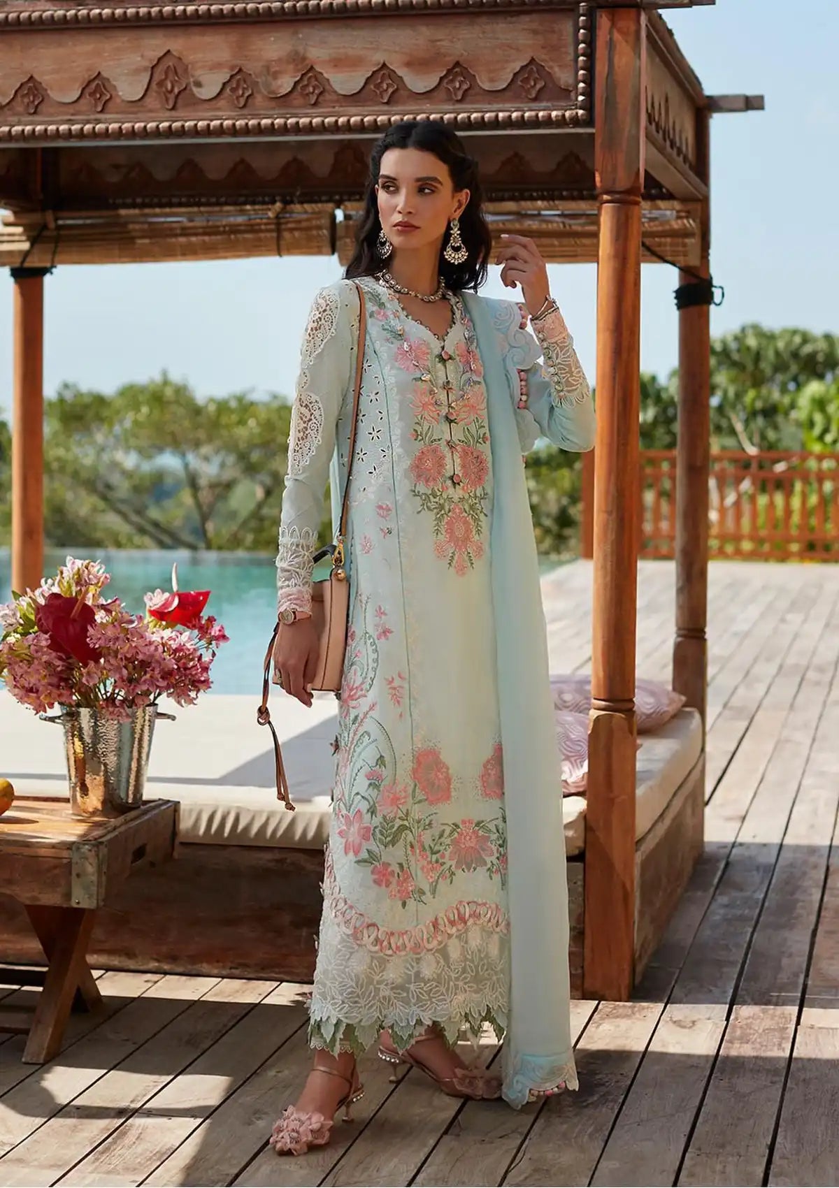 Elan Luxury Lawn'23 (ELR-03-A) ZIVA - Mohsin Saeed Fabrics