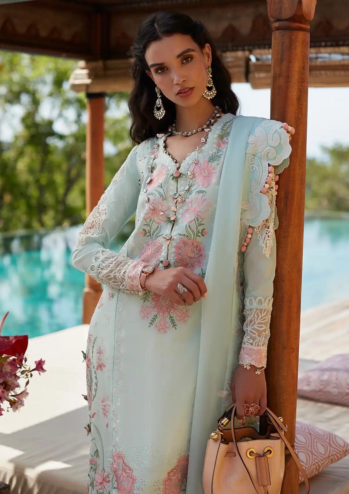Elan Luxury Lawn'23 (ELR-03-A) ZIVA - Mohsin Saeed Fabrics