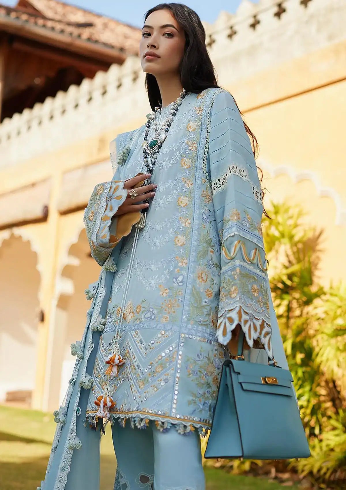 Elan Luxury Lawn'23 (ELR-01-A) IRA - Mohsin Saeed Fabrics