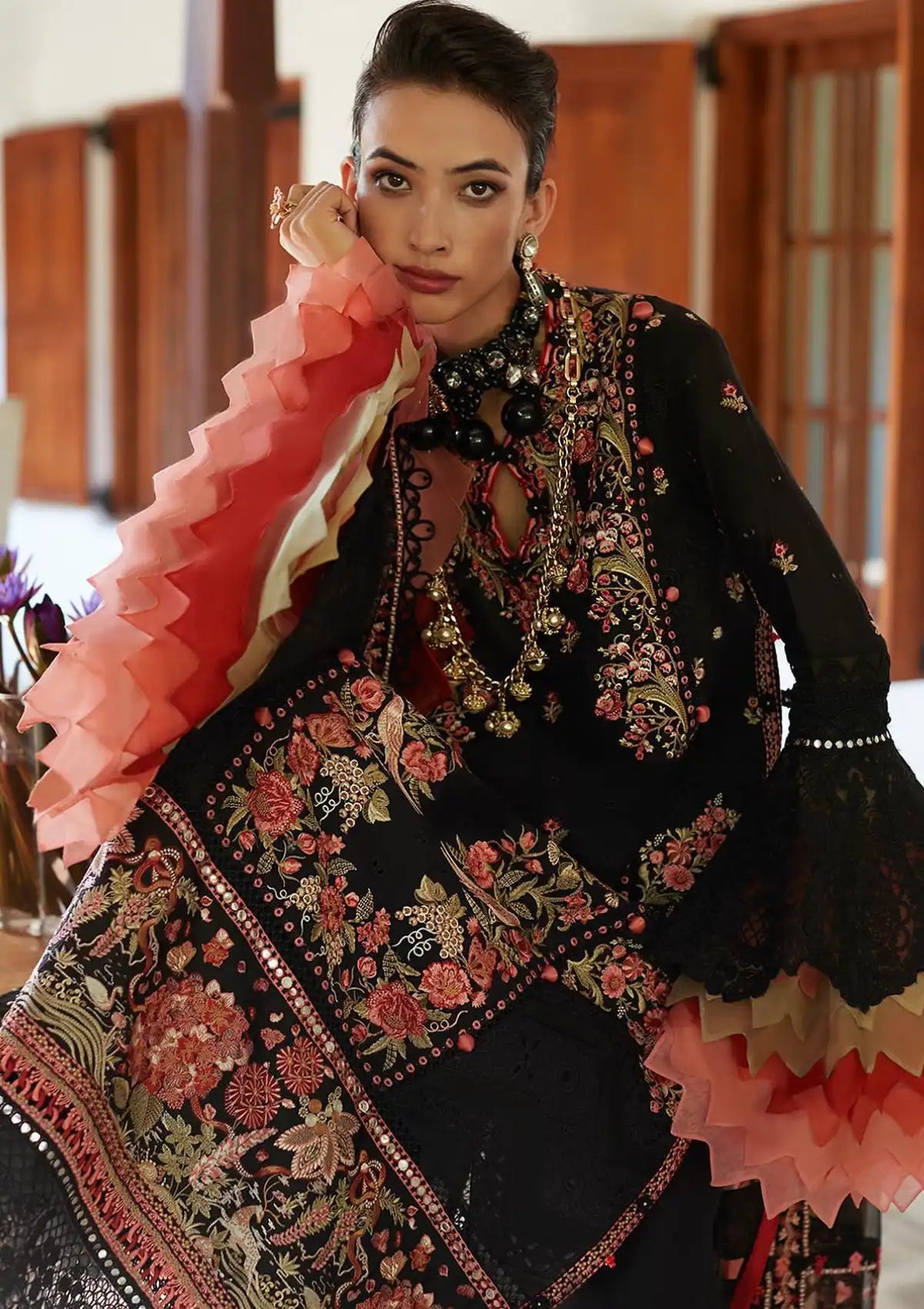 Elan Luxury Lawn'23 (ELR-02-A) NYSA - Mohsin Saeed Fabrics