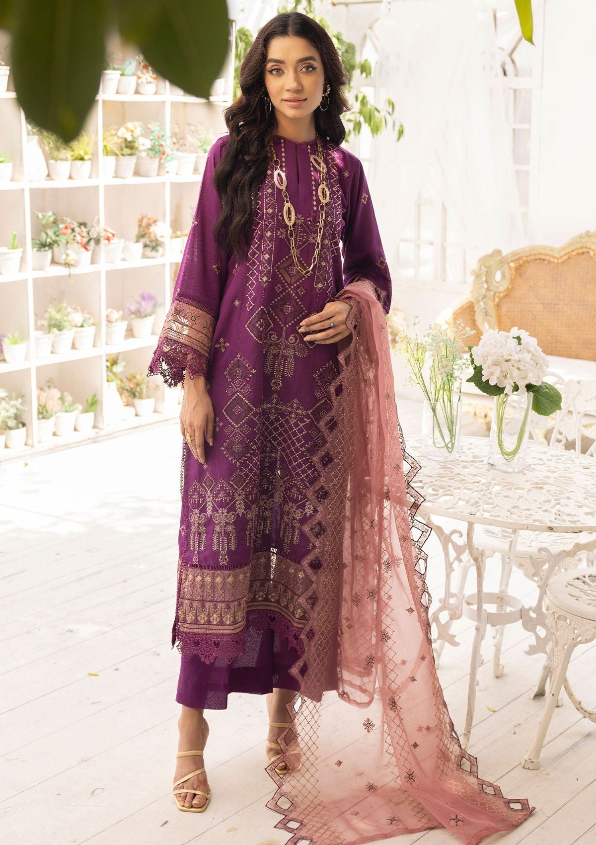 Ayla Zahra Singhar Luxury Emb Karandi'23 SNAZ 1 - Mohsin Saeed Fabrics