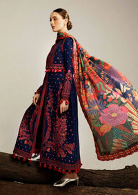 Hussain Rehar Winter Shawl Khaddar'23 Cerulean - Mohsin Saeed Fabrics