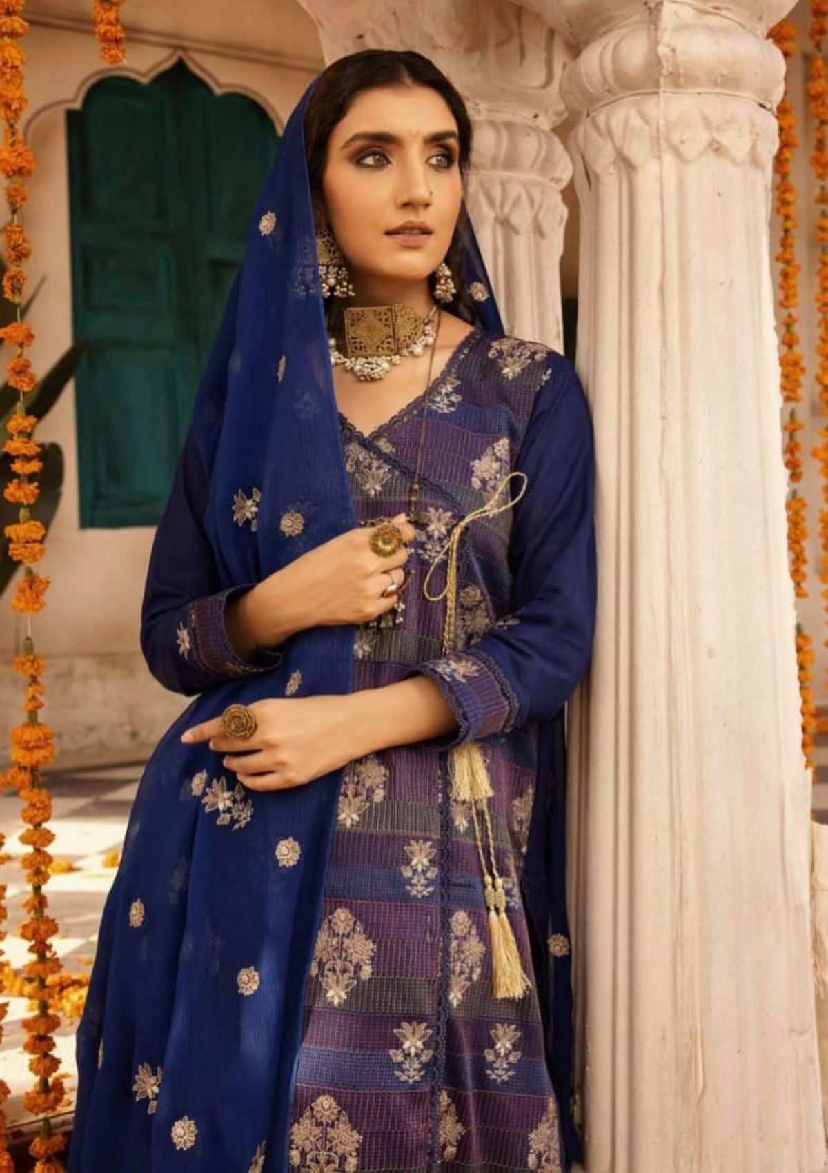 Khoobsurat Mehak Emb Karandi'23 M-03 - Mohsin Saeed Fabrics