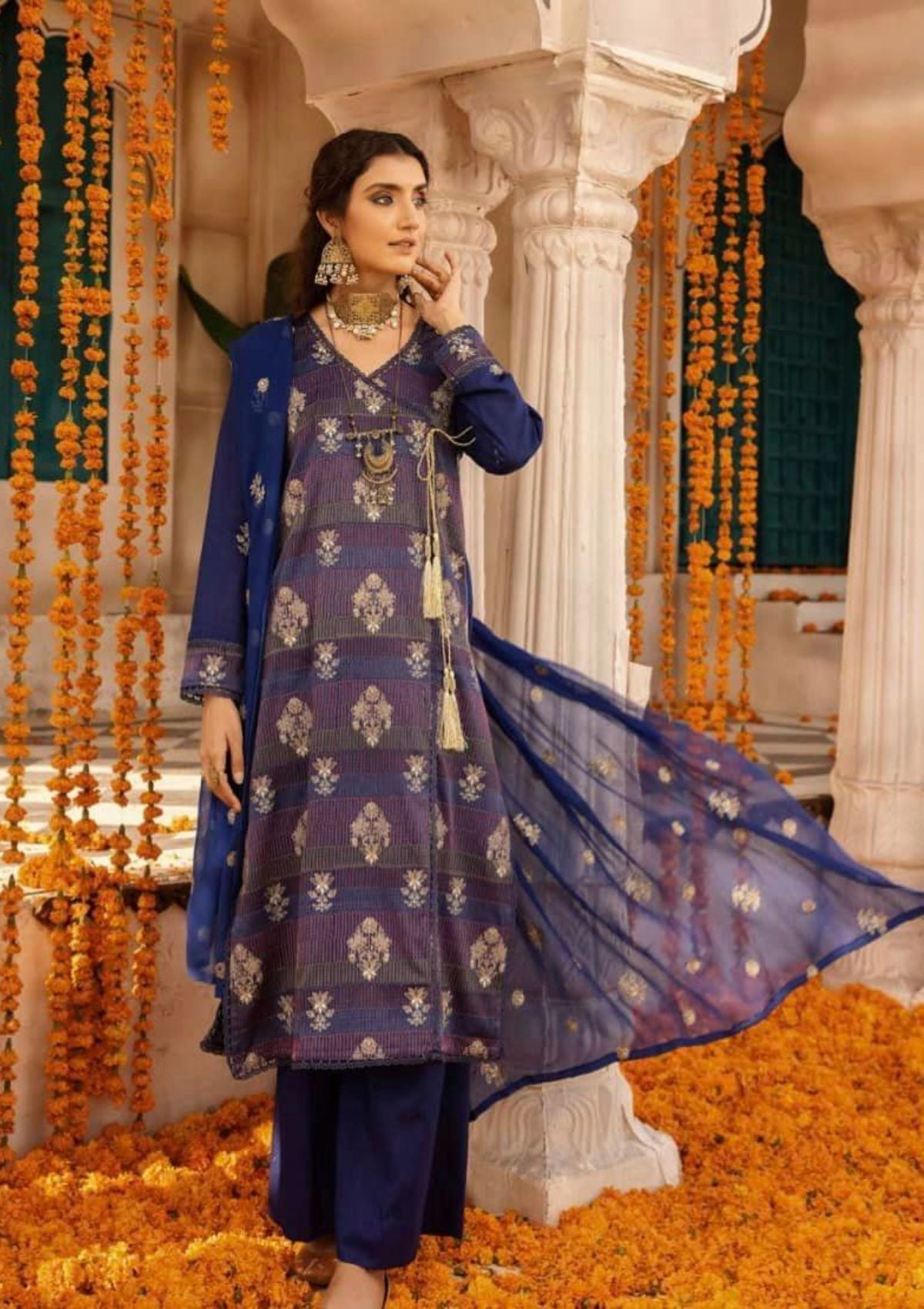 Khoobsurat Mehak Emb Karandi'23 M-03 - Mohsin Saeed Fabrics