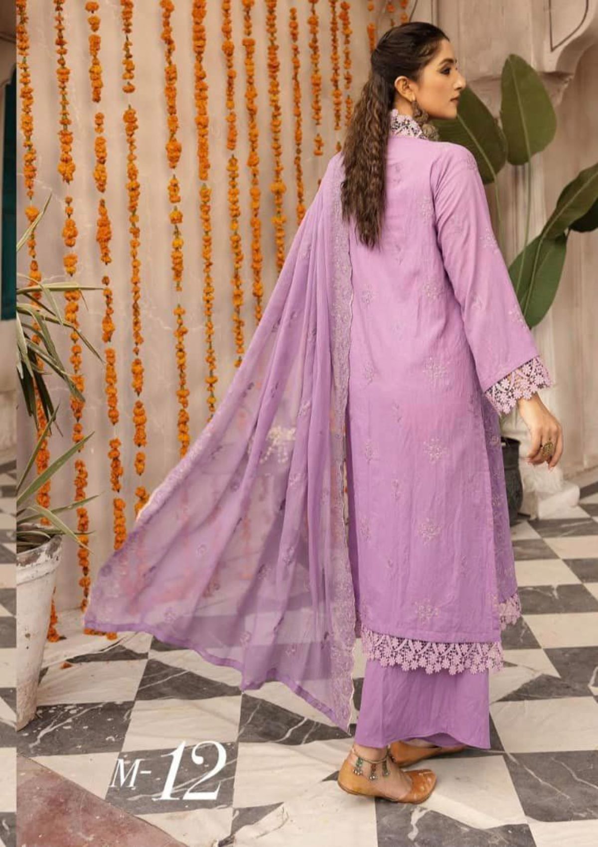 Khoobsurat Mehak Emb Karandi'23 M-12 - Mohsin Saeed Fabrics