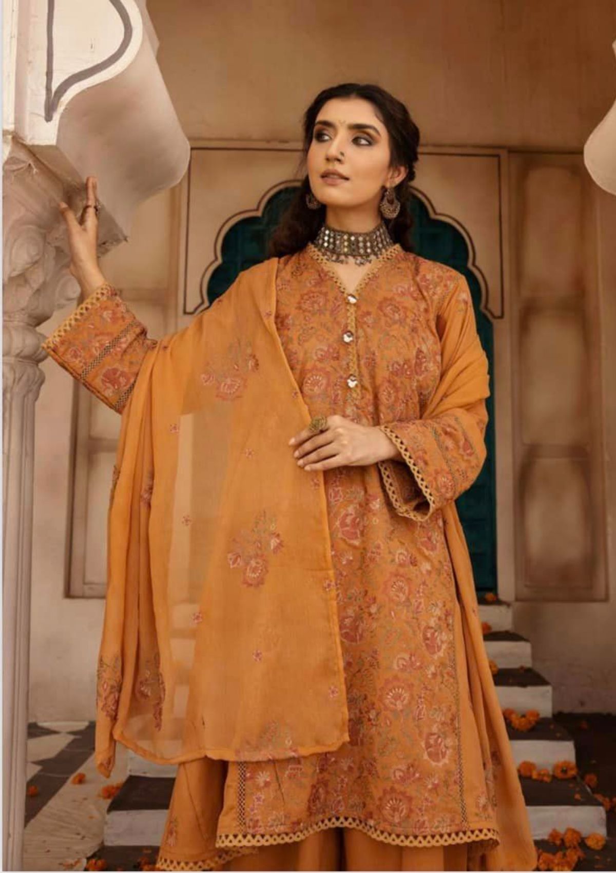 Khoobsurat Mehak Emb Karandi'23 M-08 - Mohsin Saeed Fabrics