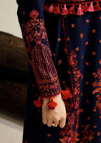 Hussain Rehar Winter Shawl Khaddar'23 Cerulean - Mohsin Saeed Fabrics