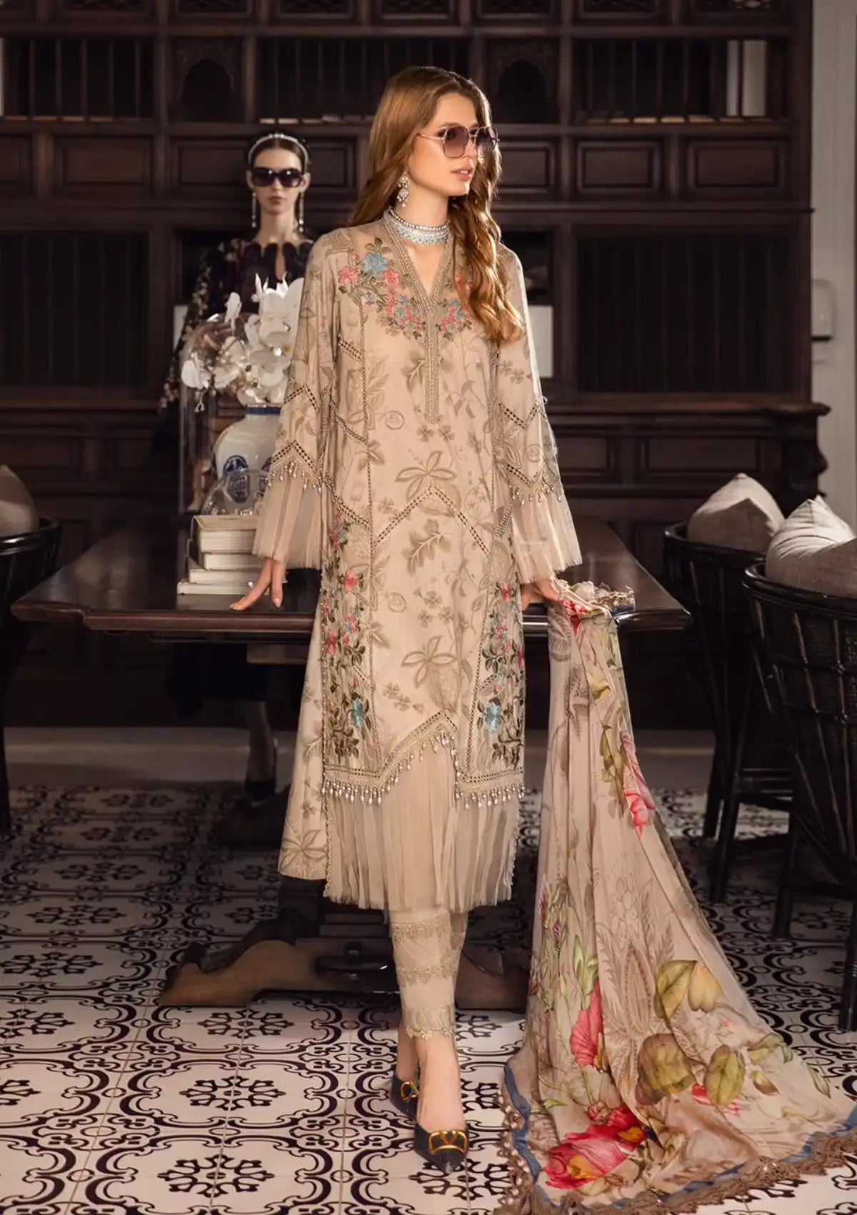 Maria.B M.Prints Fall Edit'23 D-03 A - Mohsin Saeed Fabrics