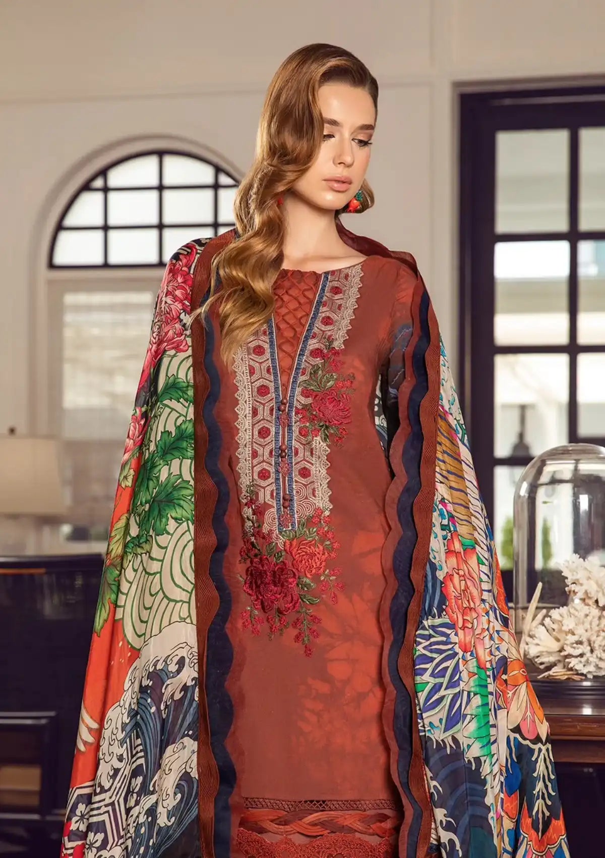 Maria.B M.Prints Fall Edit'23 D-02 A - Mohsin Saeed Fabrics