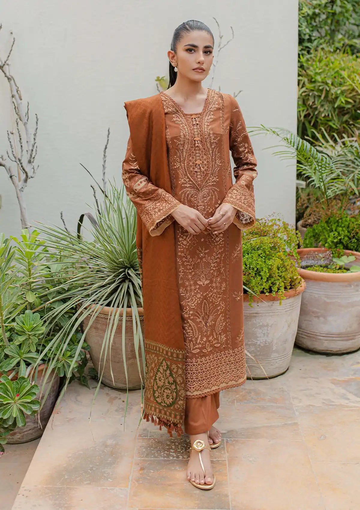 Qalamkar Qline Linen Collection'23 WL-06 (MIRHA) - Mohsin Saeed Fabrics