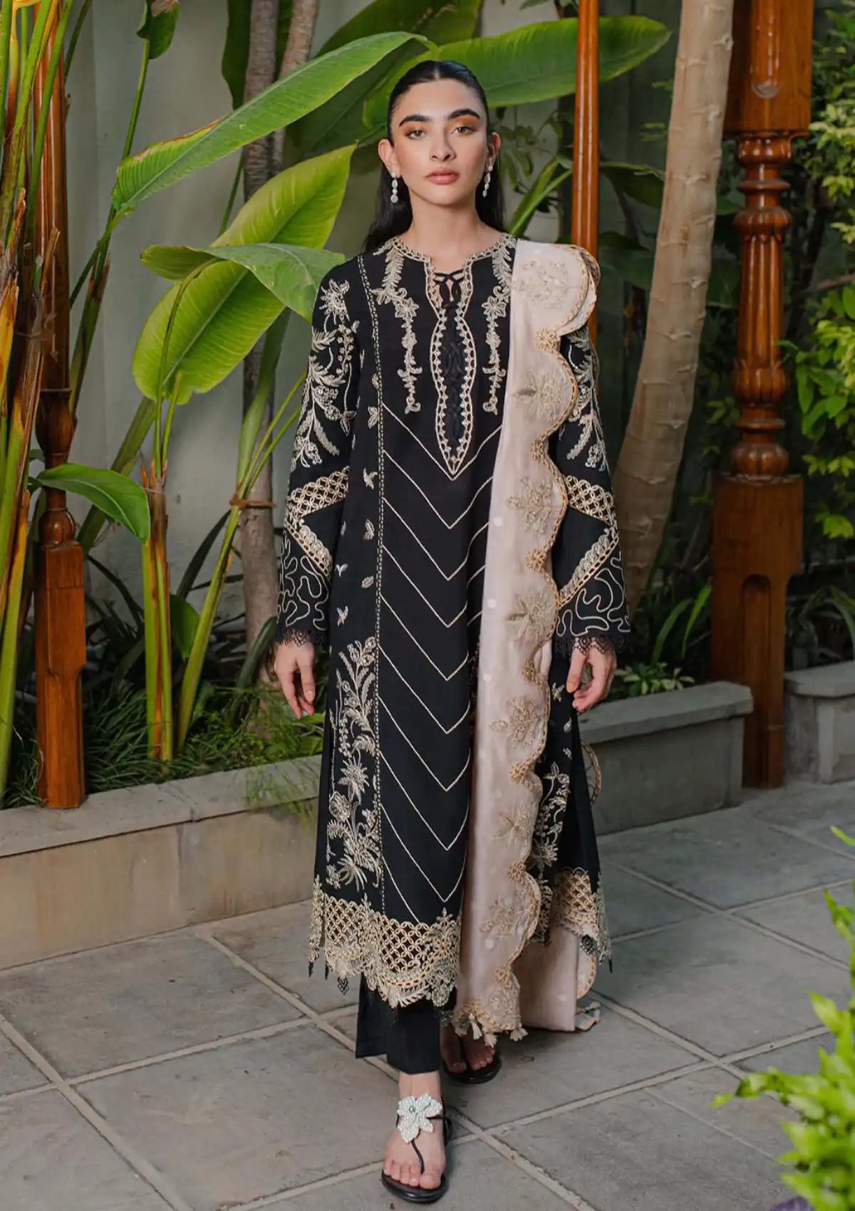 Qalamkar Qline Linen Collection'23 WL-01 (HAVEN) - Mohsin Saeed Fabrics